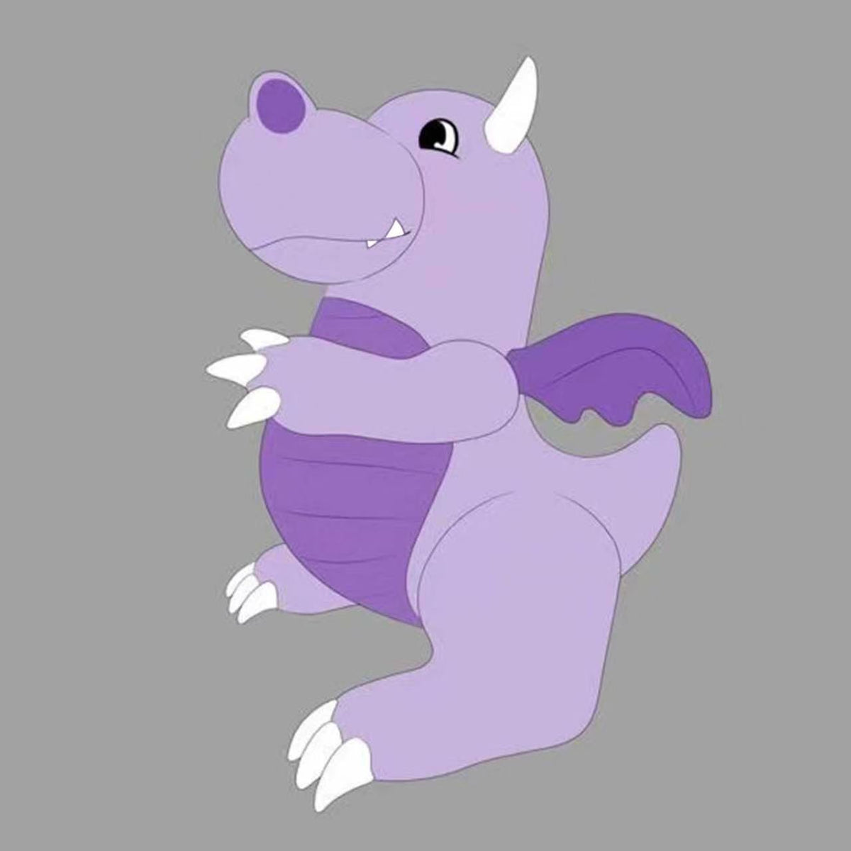 SqueakCo TPU Grey Dragon | Giant 90” Inflatable Dragon Collectible