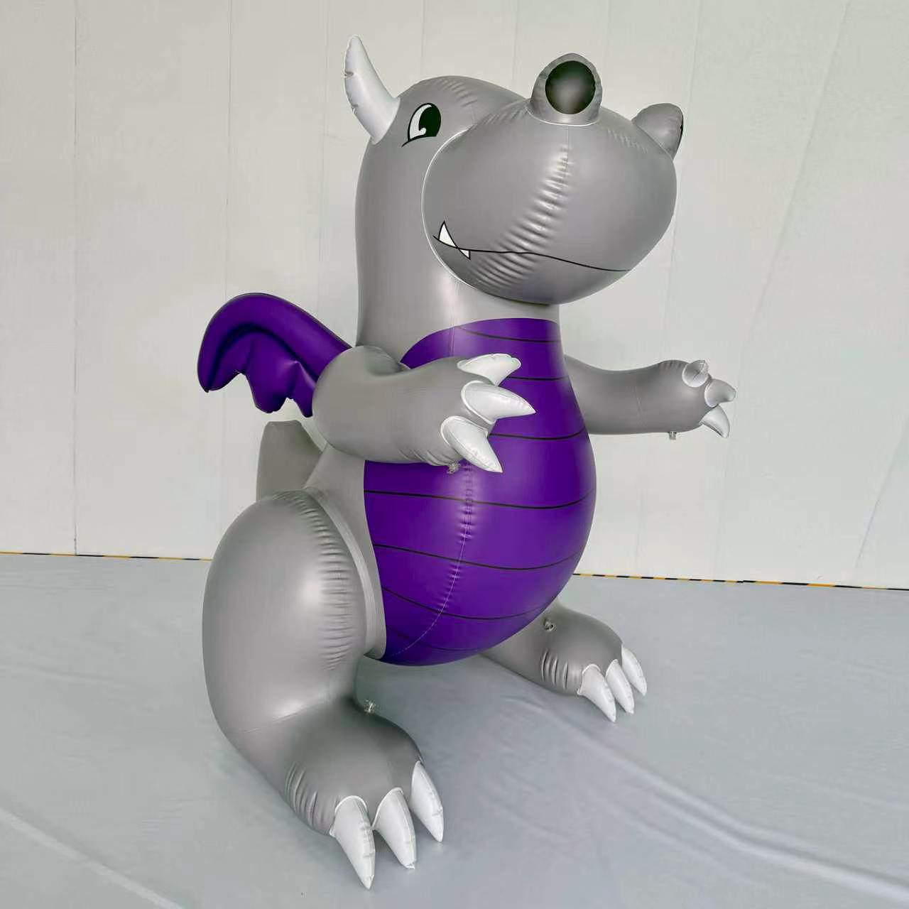 SqueakCo Grey Dragon | Giant 90” Inflatable Dragon Collectible  ✨ NEW GLOSSY PRINTING