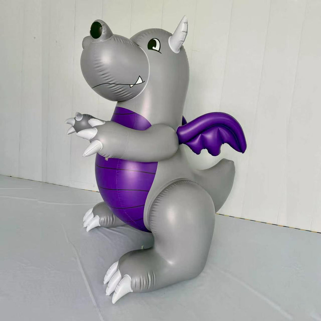 SqueakCo Grey Dragon | Giant 90” Inflatable Dragon Collectible  ✨ NEW GLOSSY PRINTING