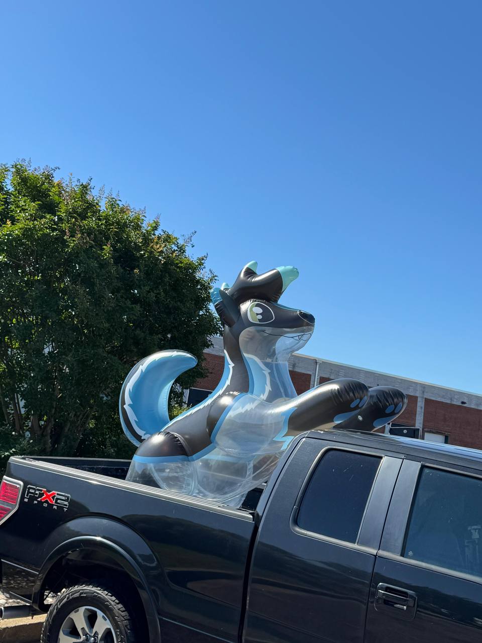96" Long Acheles The Inflatable Wolf