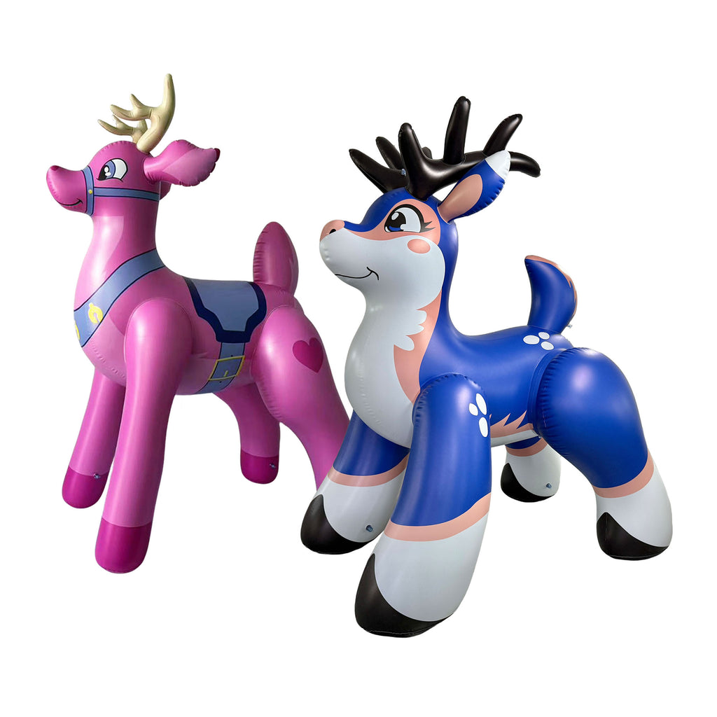 🦌 Blue Astrid Deer & Pink Buckey Deer –  Combo Set (Only 2 Sets Available)