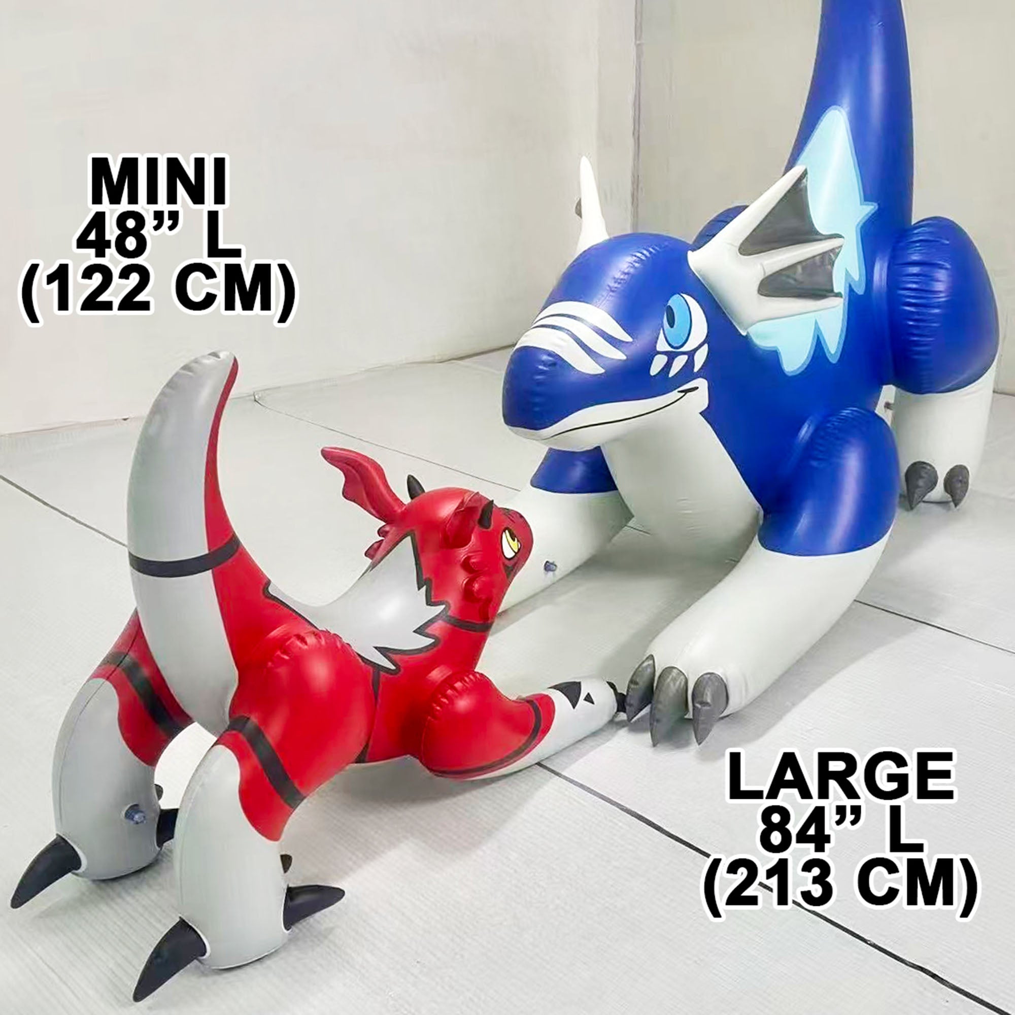 84" Long Blue & 48" Long Red Dragon Combo