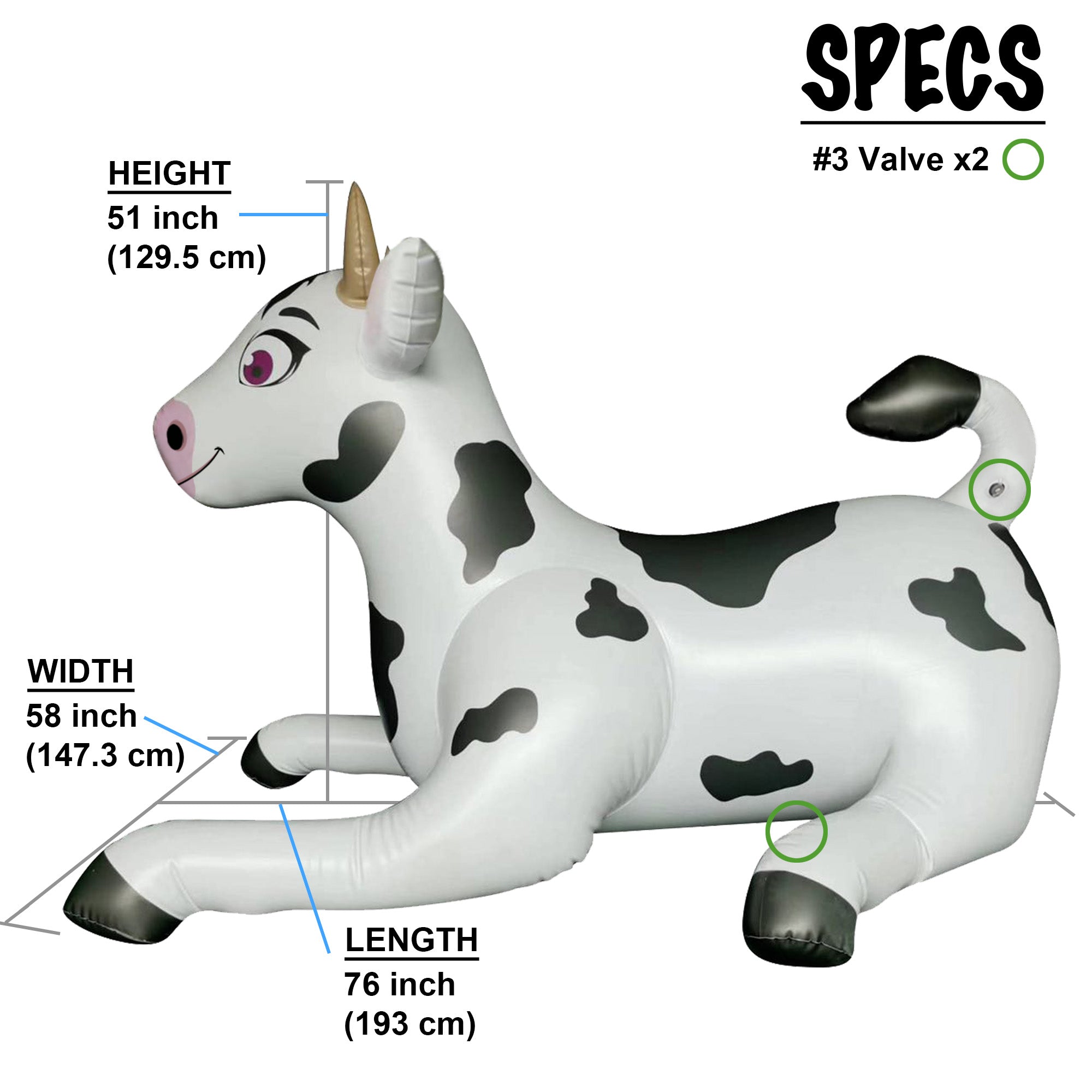 🐶Cow - 76inch (193cm) Long
