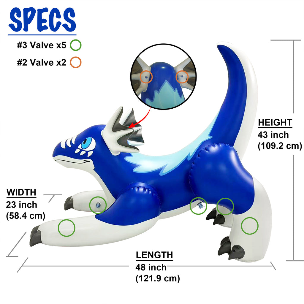 48" Long Mini Blue Dragon
