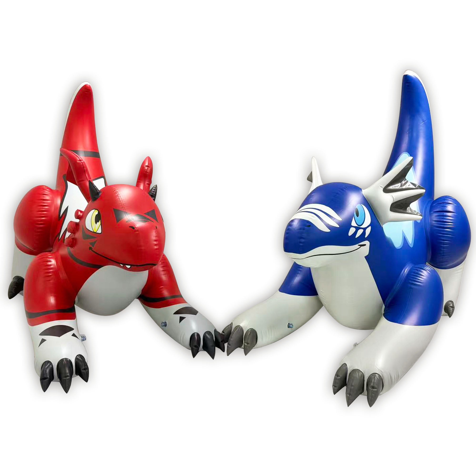 84" Long Red & Blue Dragon Combo