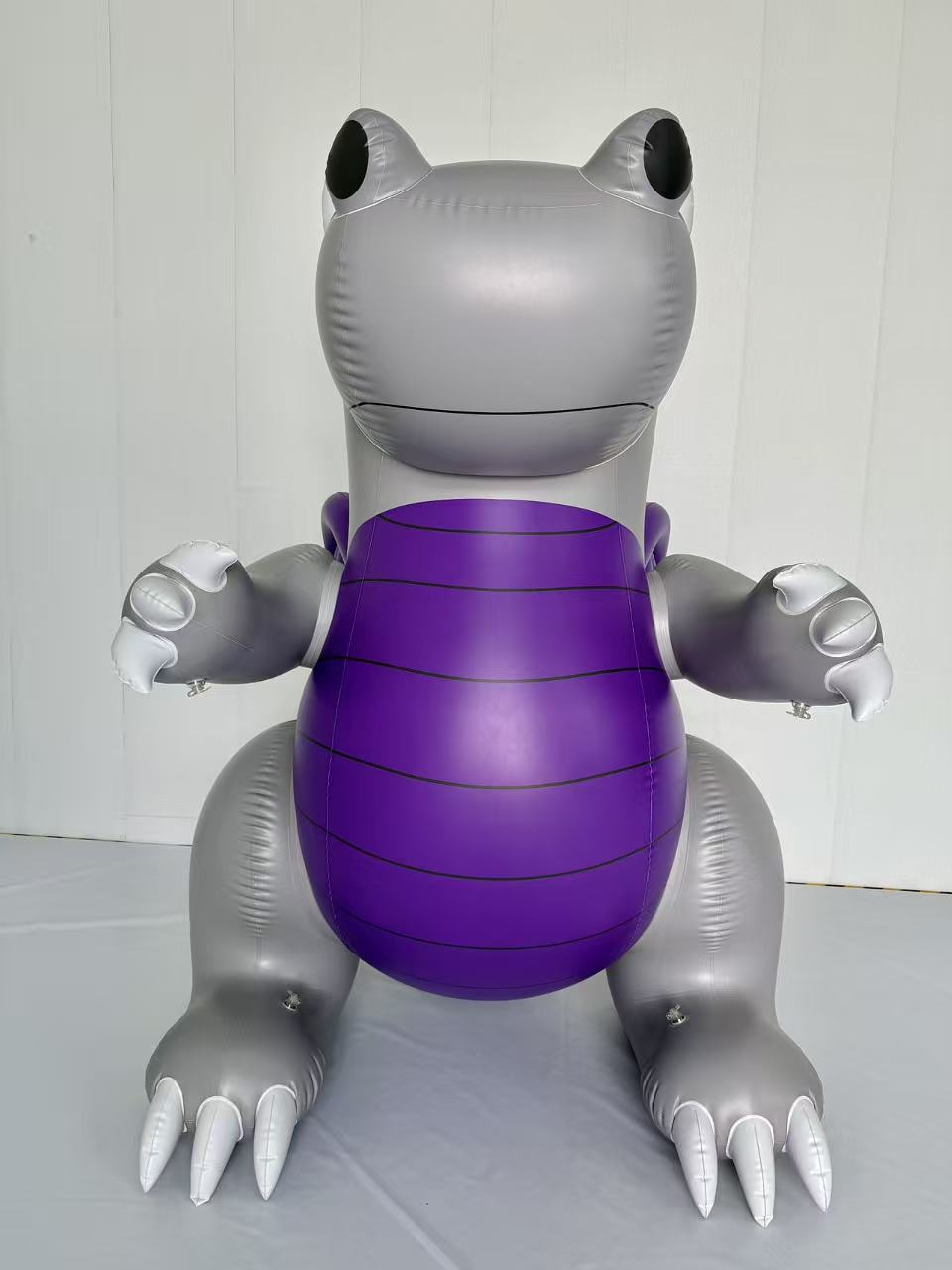 SqueakCo TPU Grey Dragon | Giant 90” Inflatable Dragon Collectible