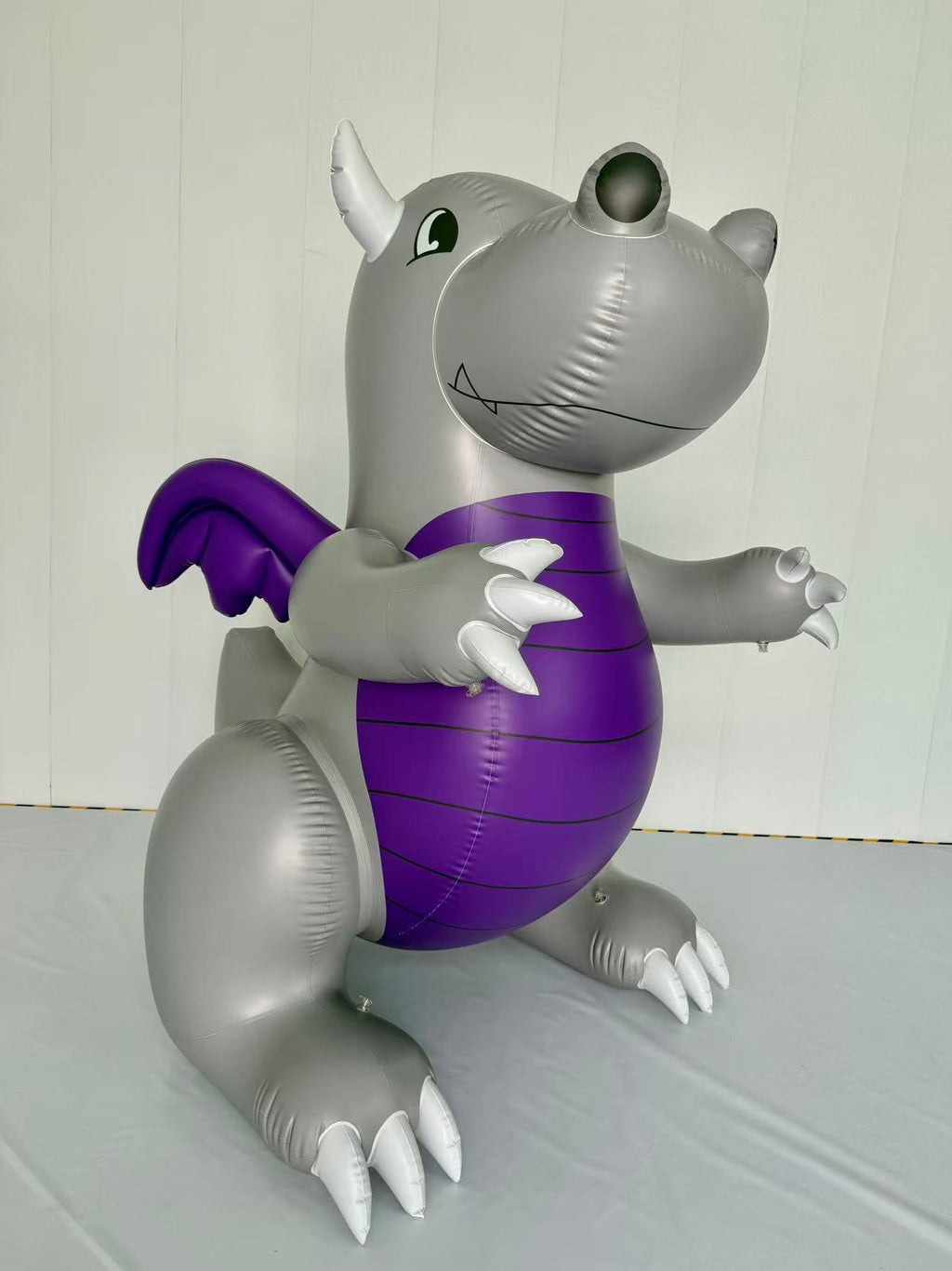 SqueakCo TPU Grey Dragon | Giant 90” Inflatable Dragon Collectible