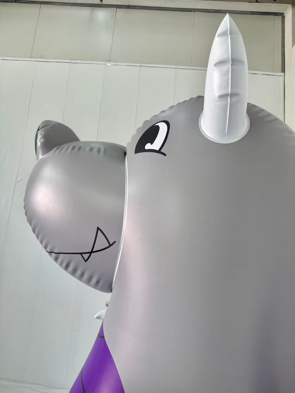 SqueakCo TPU Grey Dragon | Giant 90” Inflatable Dragon Collectible