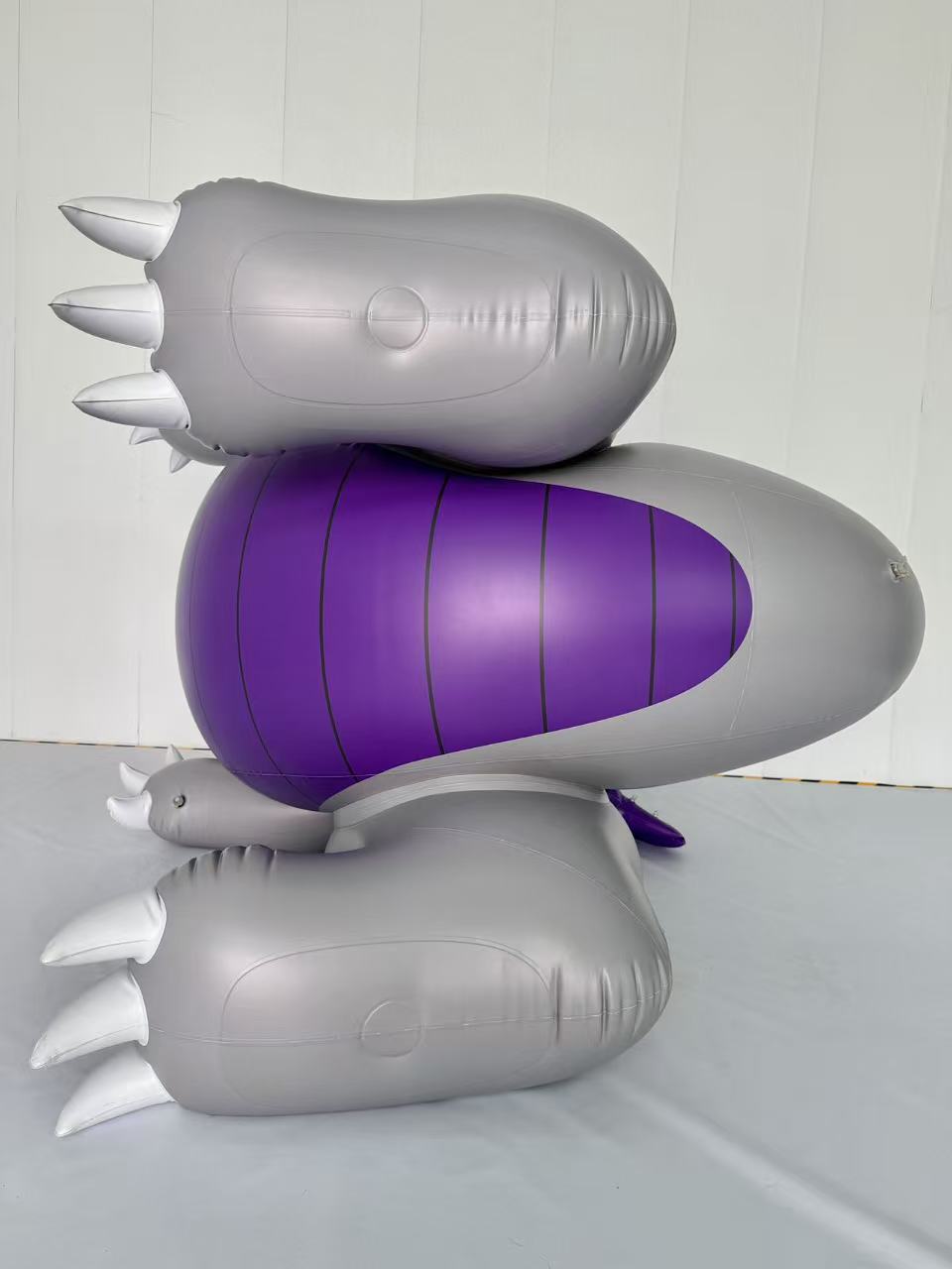 SqueakCo TPU Grey Dragon | Giant 90” Inflatable Dragon Collectible