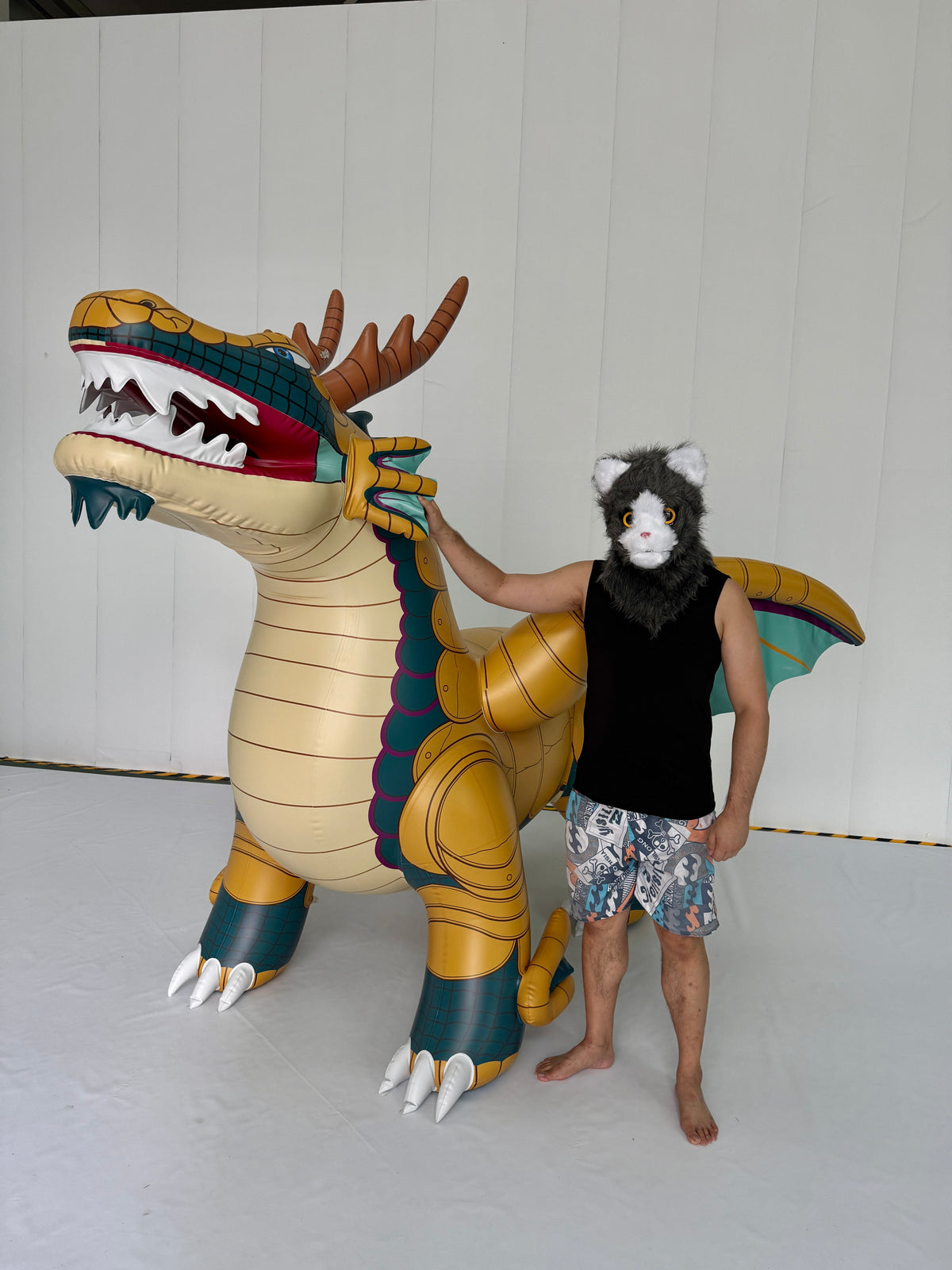 Kaelix the Dragon – 150” Giant Open-Mouth Standing Inflatable Dragon - PVC