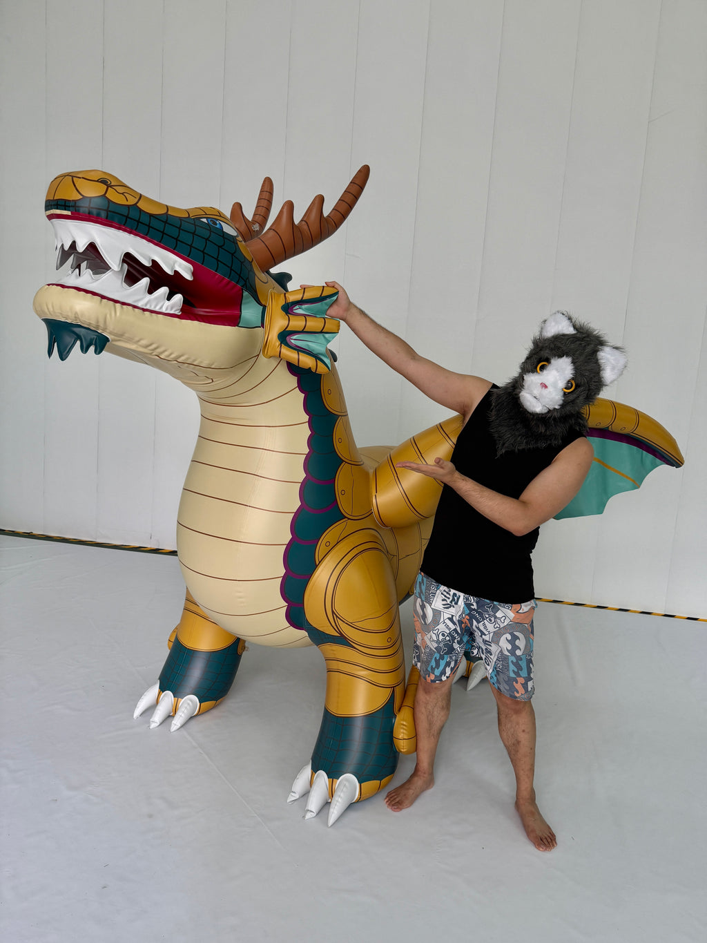 Kaelix the Dragon – 150” Giant Open-Mouth Standing Inflatable Dragon - PVC
