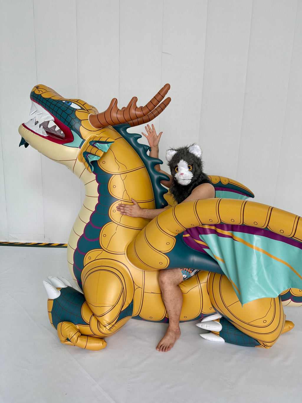 Kaelix the Dragon – 150” Giant Open-Mouth Standing Inflatable Dragon - PVC