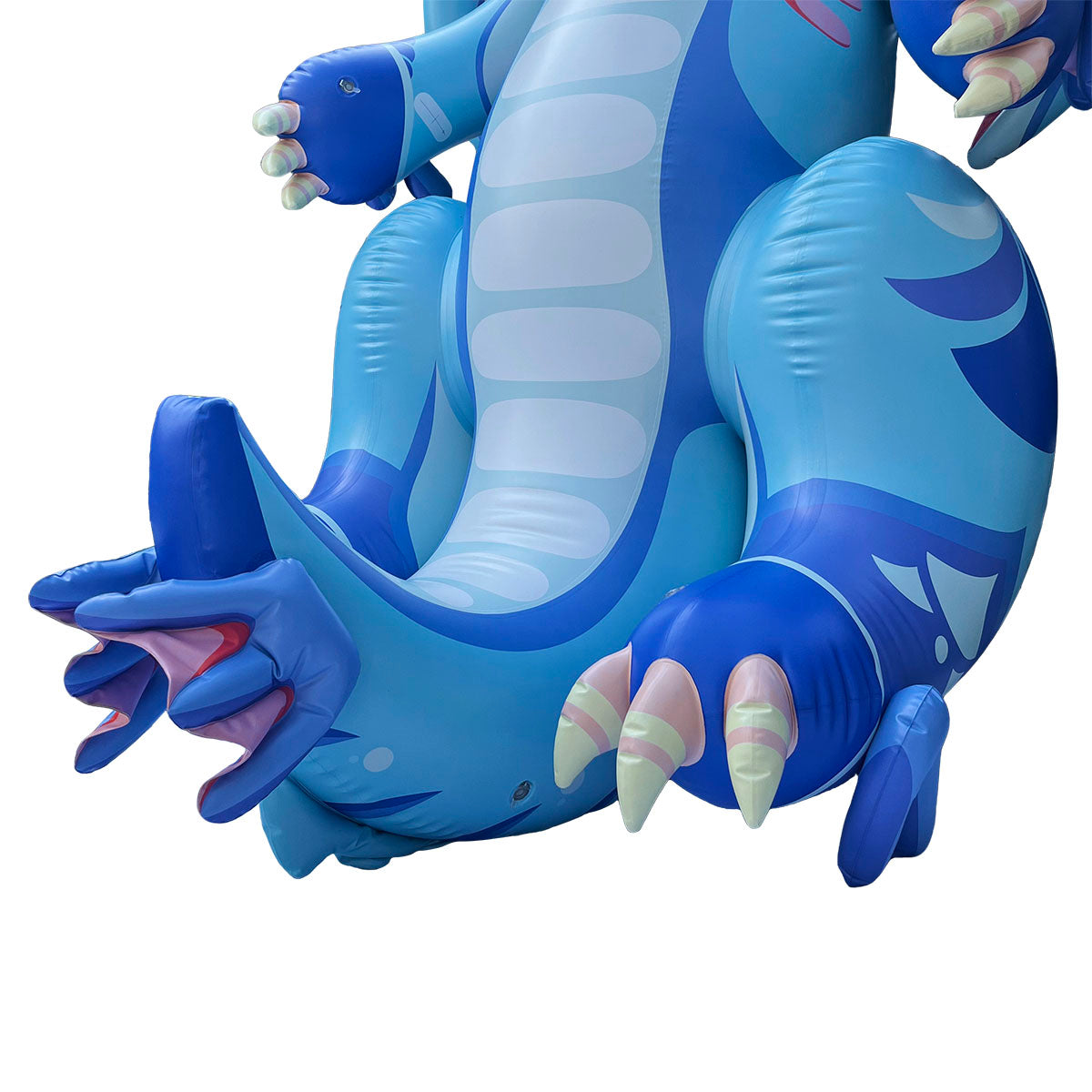 Blue Lounging Inflatable Dragon Claws Detail View