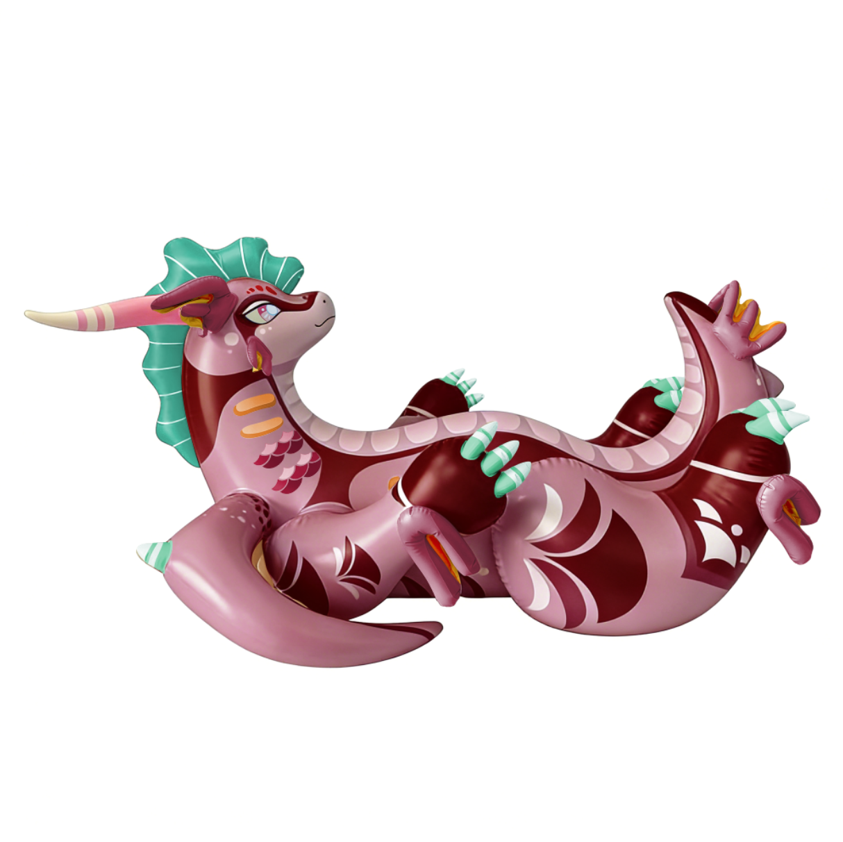 Velvet Red Lounging Inflatable Dragon