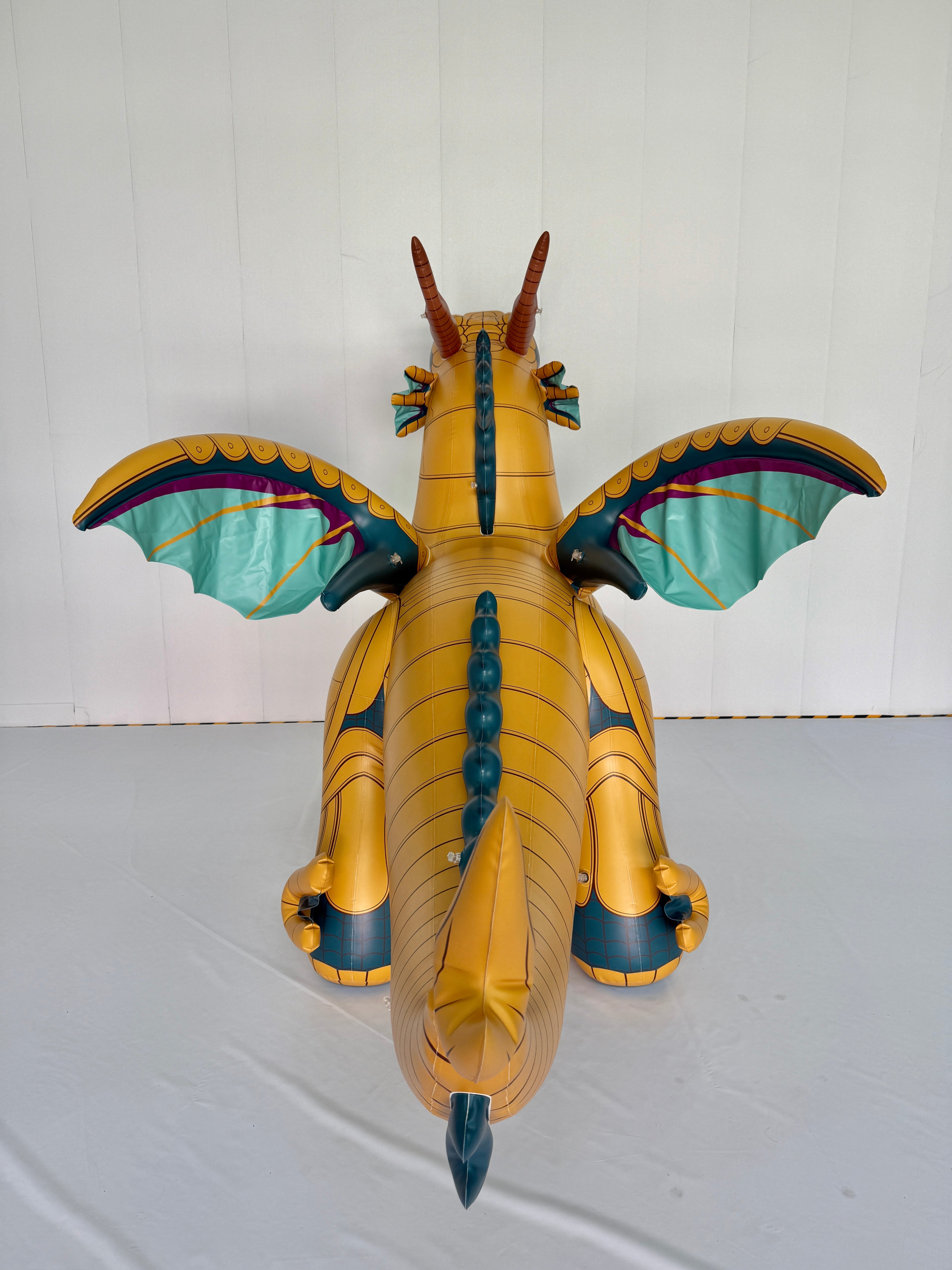 New Giant 150” Long Standing Dragon – Open-Mouth PVC Inflatable
