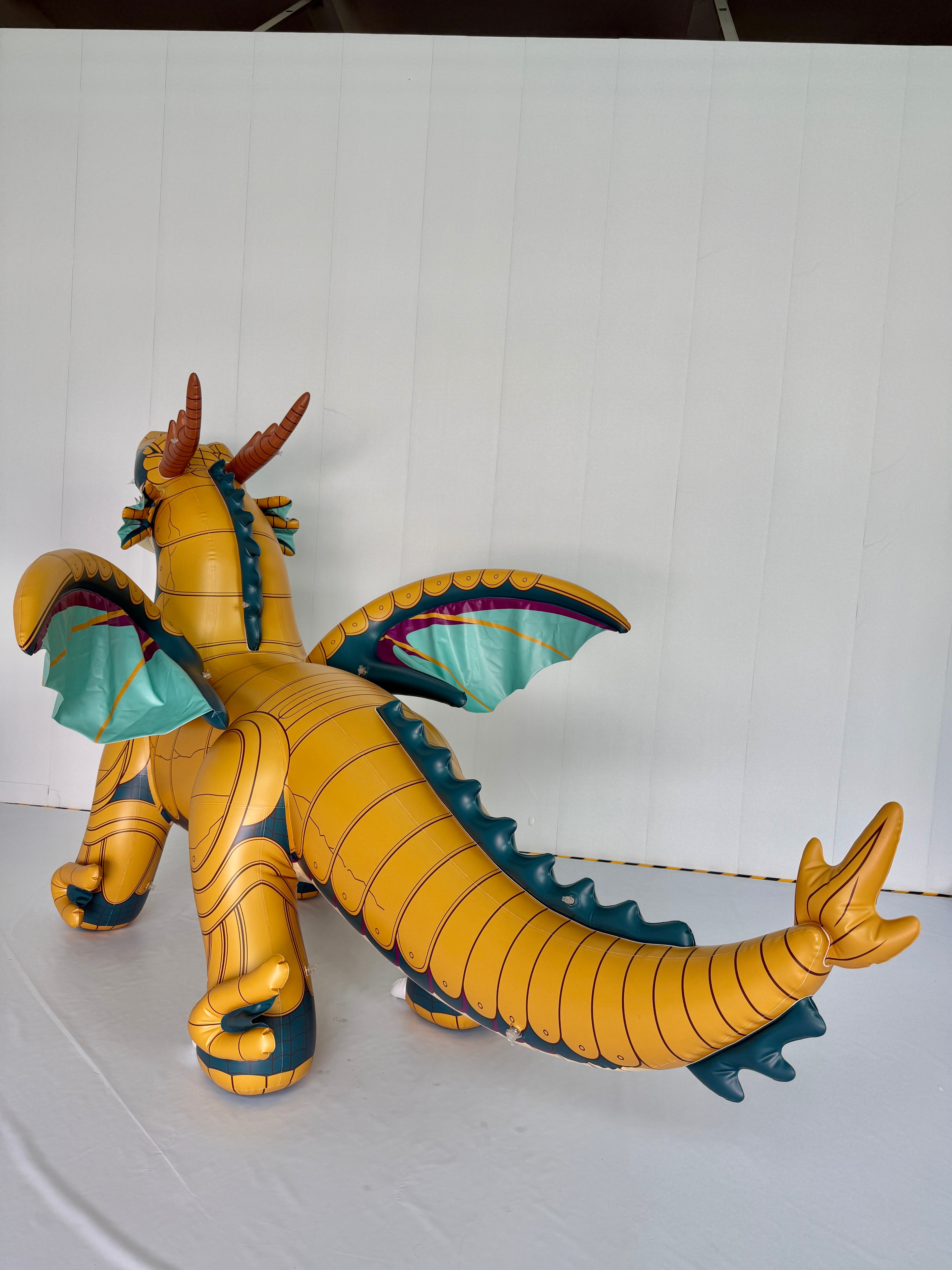 New Giant 150” Long Standing Dragon – Open-Mouth PVC Inflatable