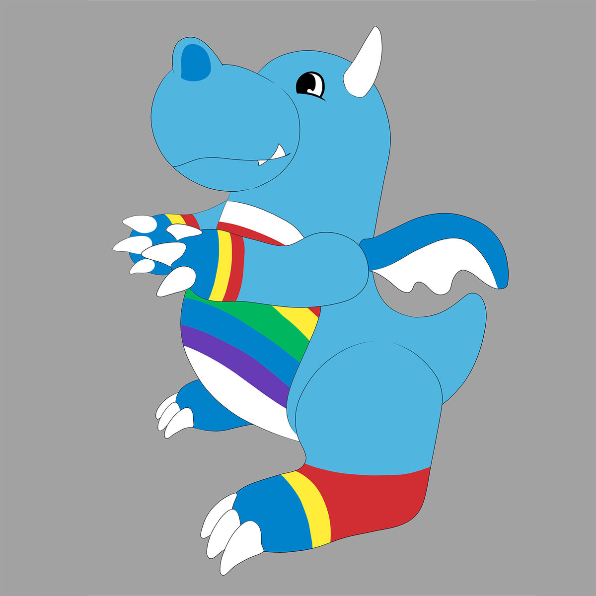 SqueakCo Grey Dragon | Giant 90” Inflatable Dragon Collectible  ✨ NEW GLOSSY PRINTING