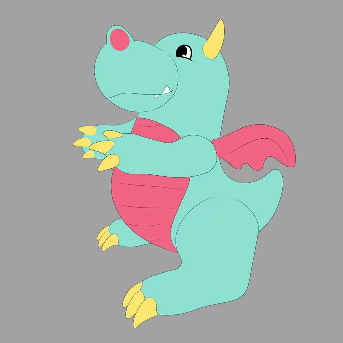 SqueakCo Grey Dragon | Giant 90” Inflatable Dragon Collectible  ✨ NEW GLOSSY PRINTING