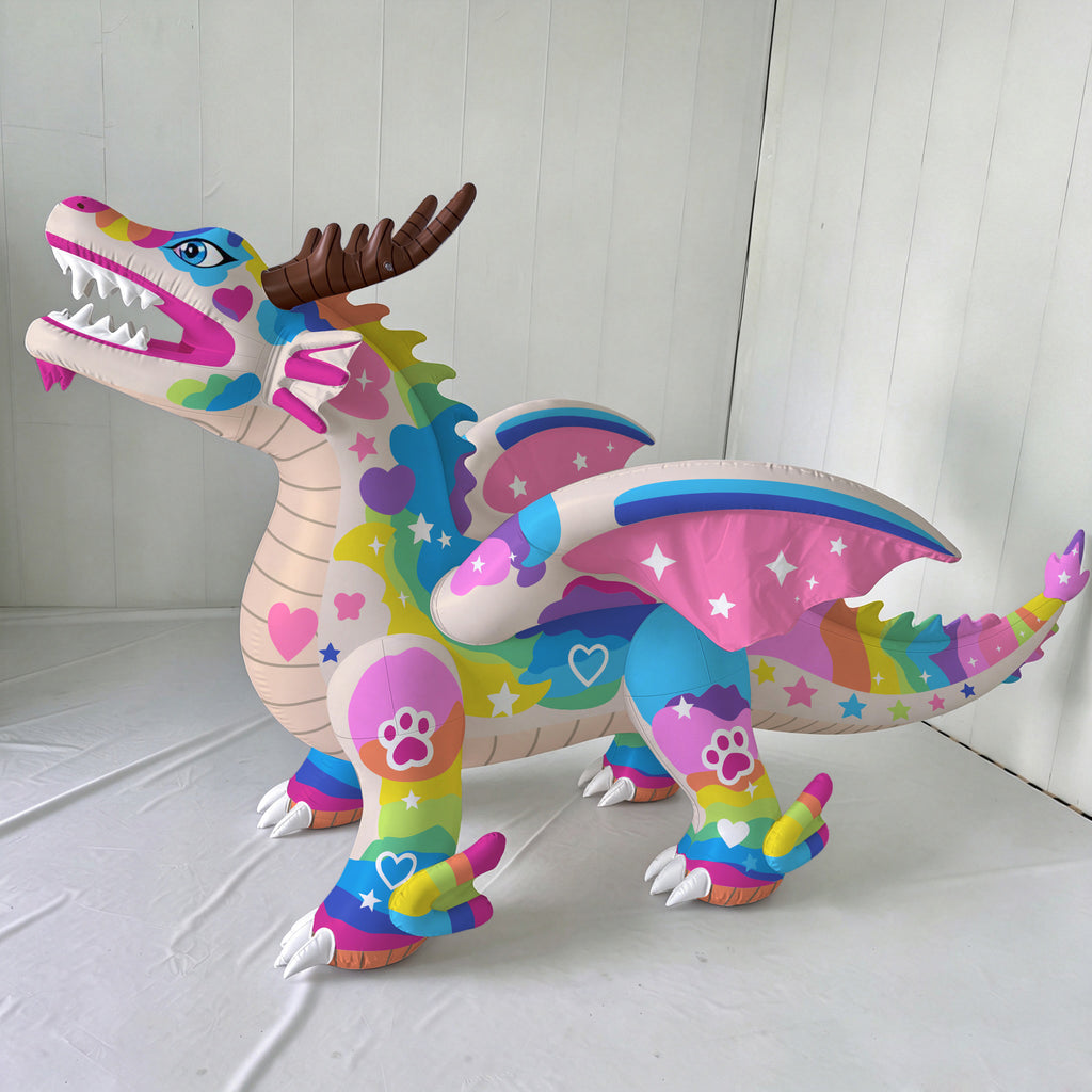 Kaelix the Dragon – 150” Giant Open-Mouth Standing Inflatable Dragon - PVC