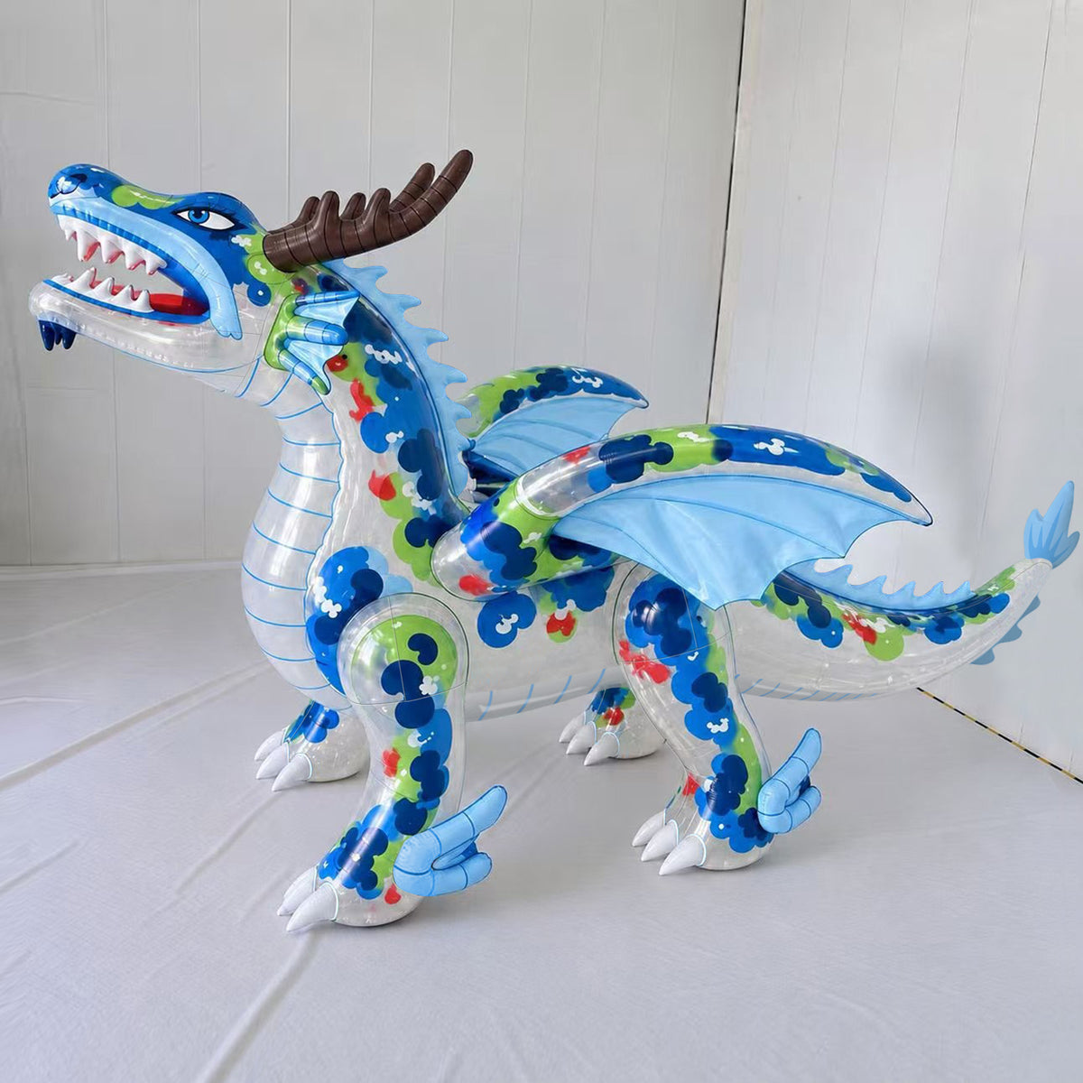 Kaelix the Dragon – 150” Giant Open-Mouth Standing Inflatable Dragon – TPU Premium Material Edition