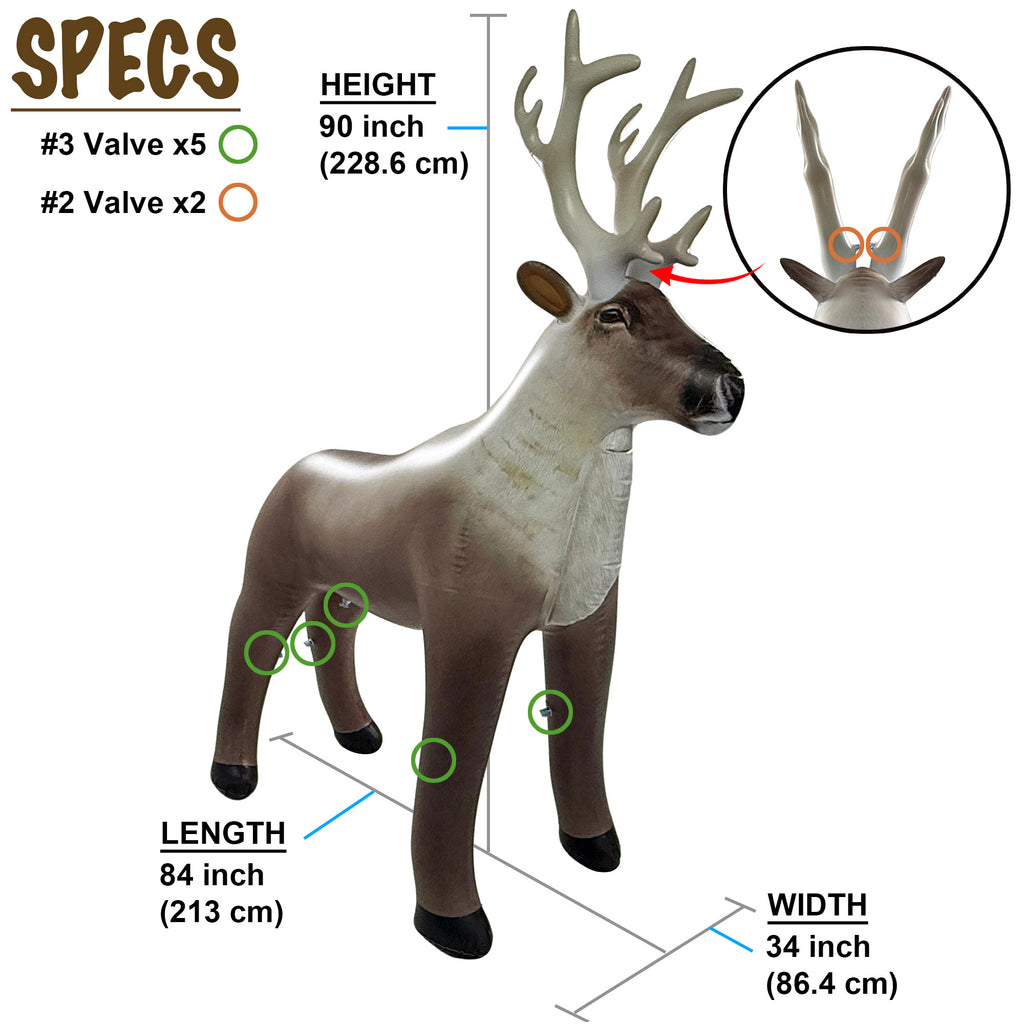 🦌LIFELIKE Reindeer - 90inch (229cm) Tall