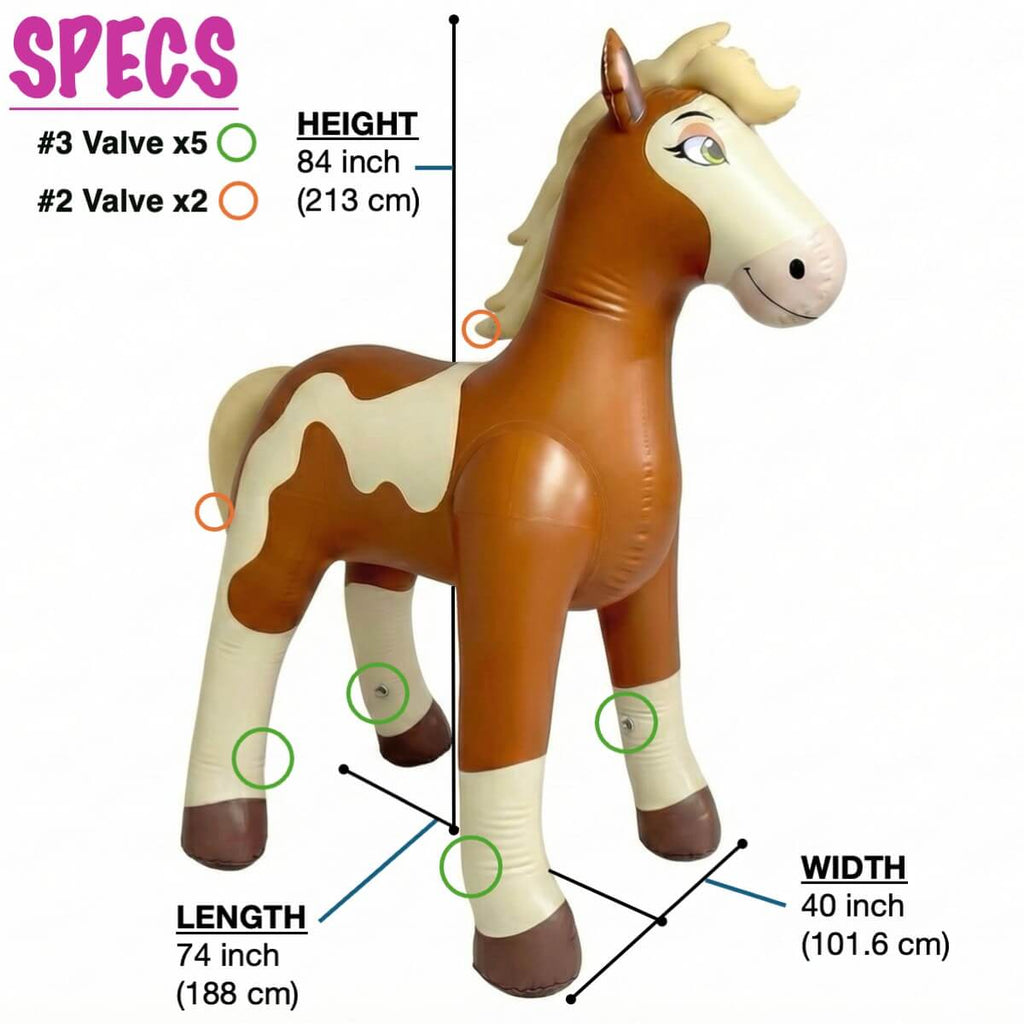 Influvia Cirrus Horse show dimensions and valve locations