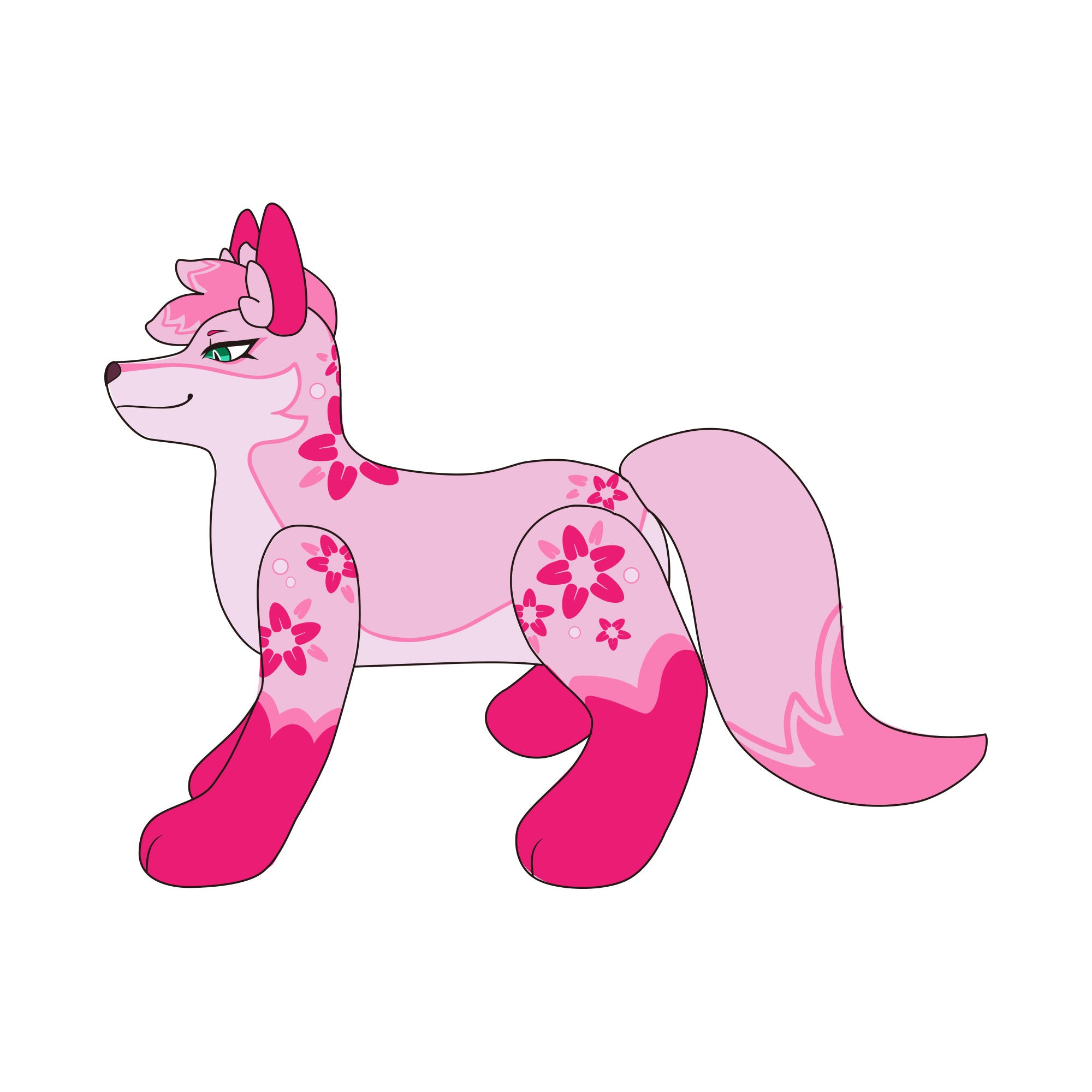 48” Inflatable Kitsune (Single-Tailed Fox) TPU material with Glossy Printing