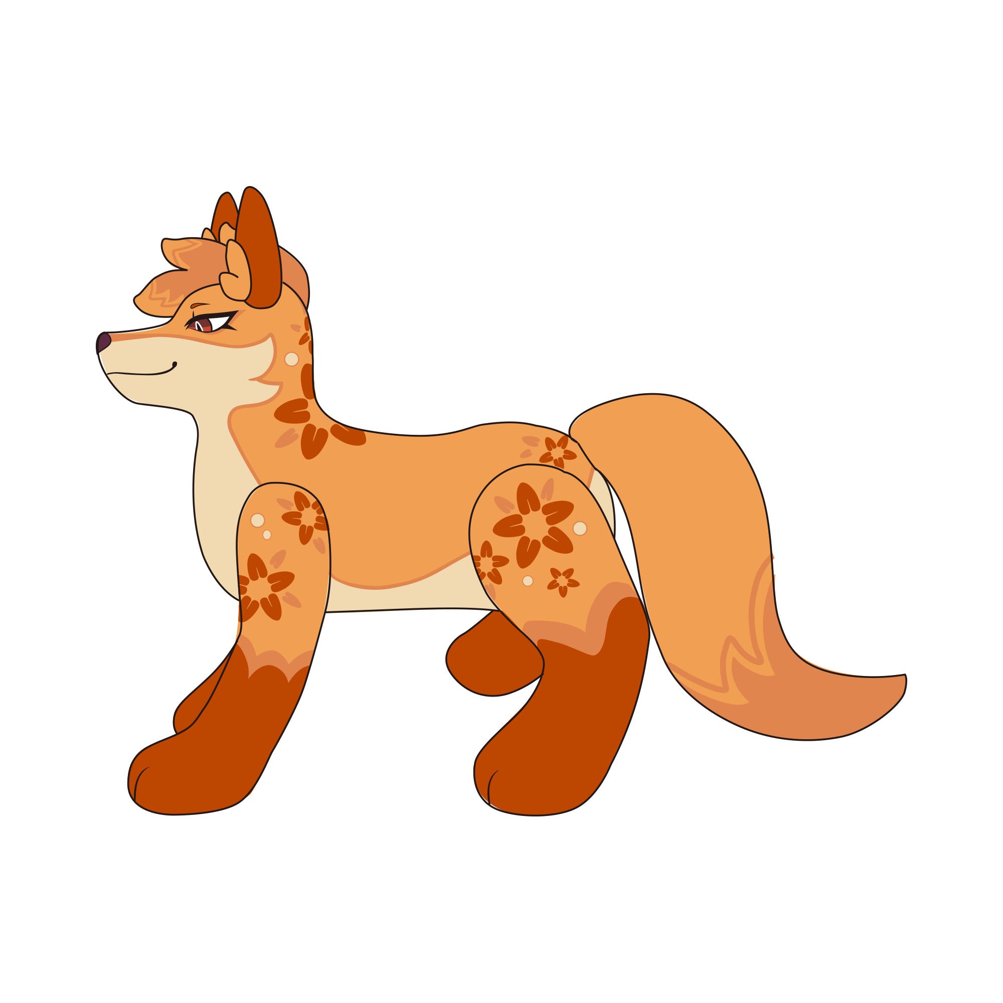 48” Inflatable Kitsune (Single-Tailed Fox) TPU material with Glossy Printing