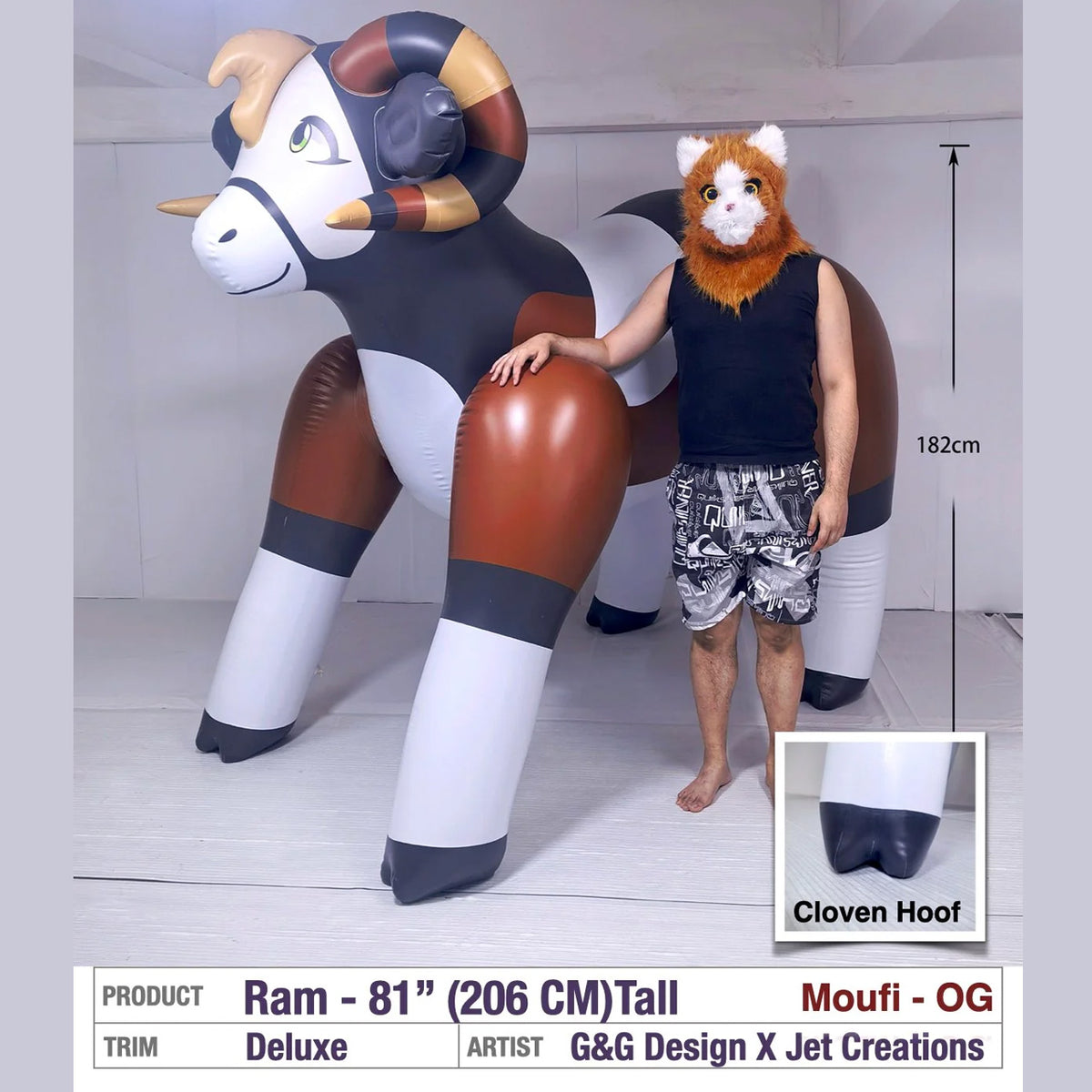 Moufi the Ram, and Friends - 81" Tall *TPU*