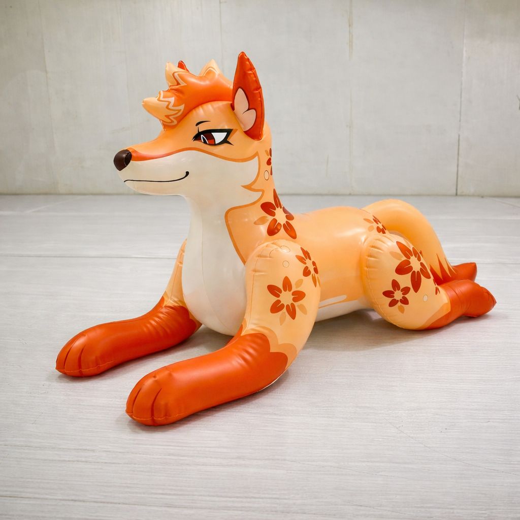 Inflatable Orange pouncing Kitsune Fox 