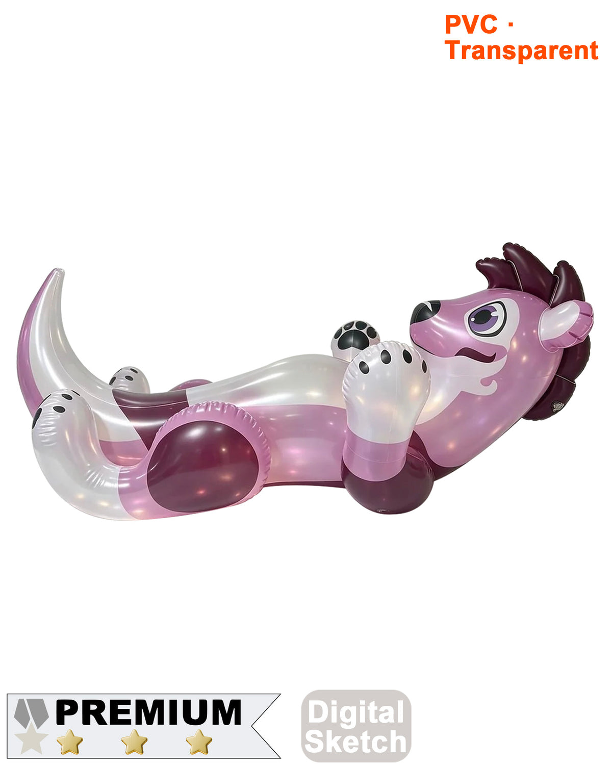 Guava x Jet Creations Giant Belly-Up – 7.5' Original & Transparent - Glossy PVC Version