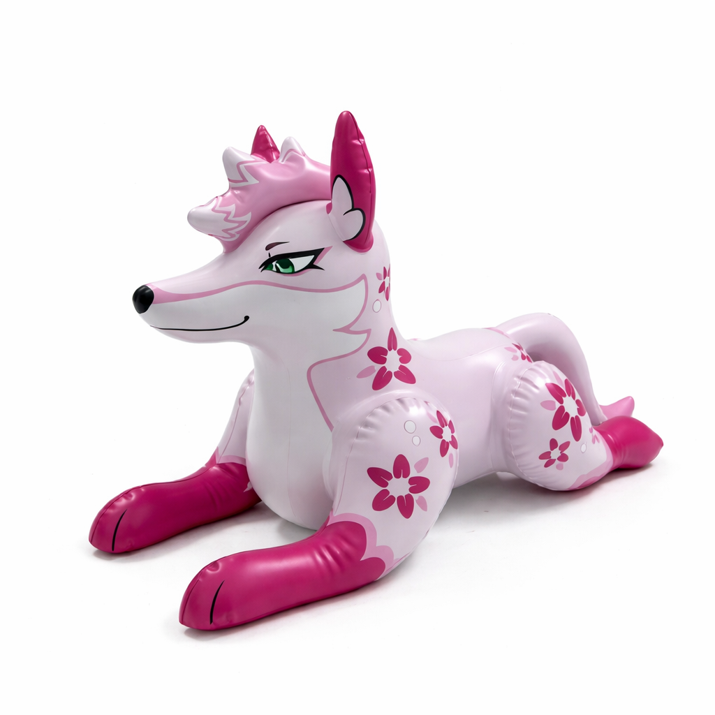 48” Single-Tailed pouncing Kitsune Fox - PVC – SqueakClub is the