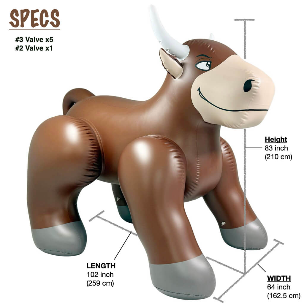 Bull 83” Tall – SqueakClub by Jet Creations