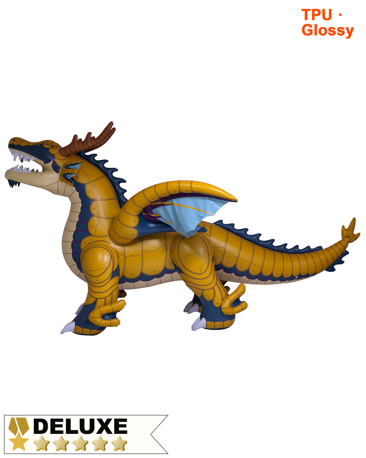 Kaelix the Dragon – 150”L Giant Open-Mouth Standing Dragon – TPU Premium