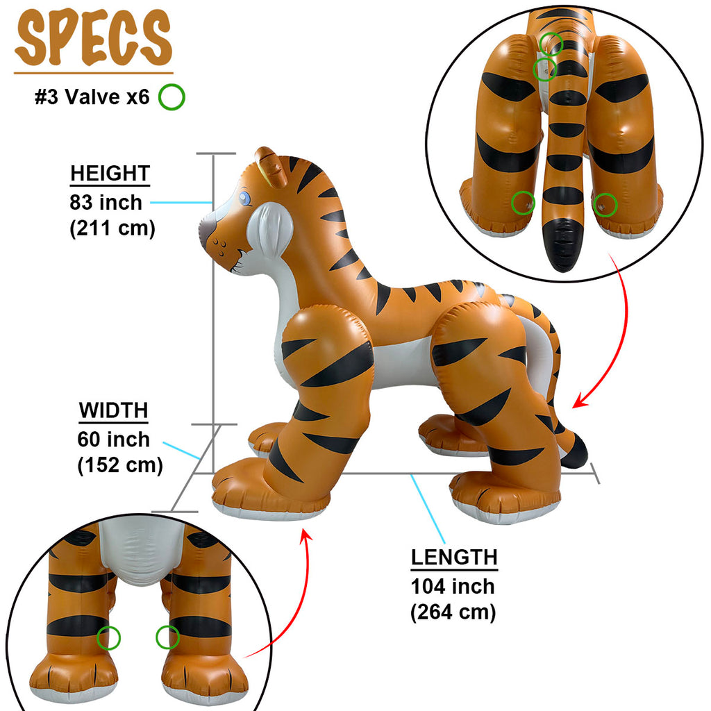 Classic Standing Tiger with Dimension