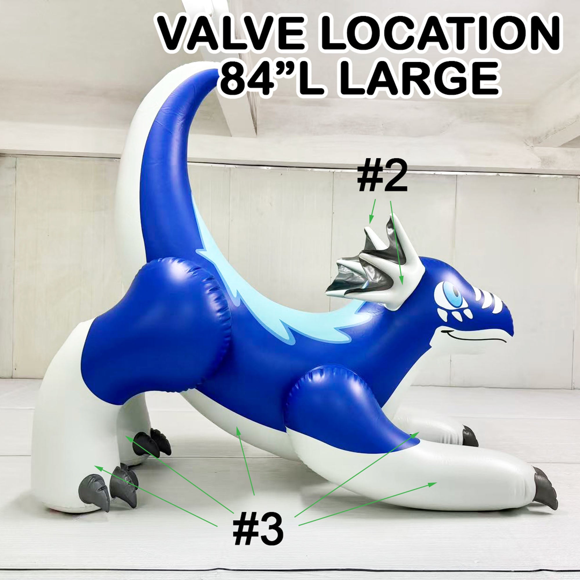 84" Long Blue & 48" Long Red Dragon Combo