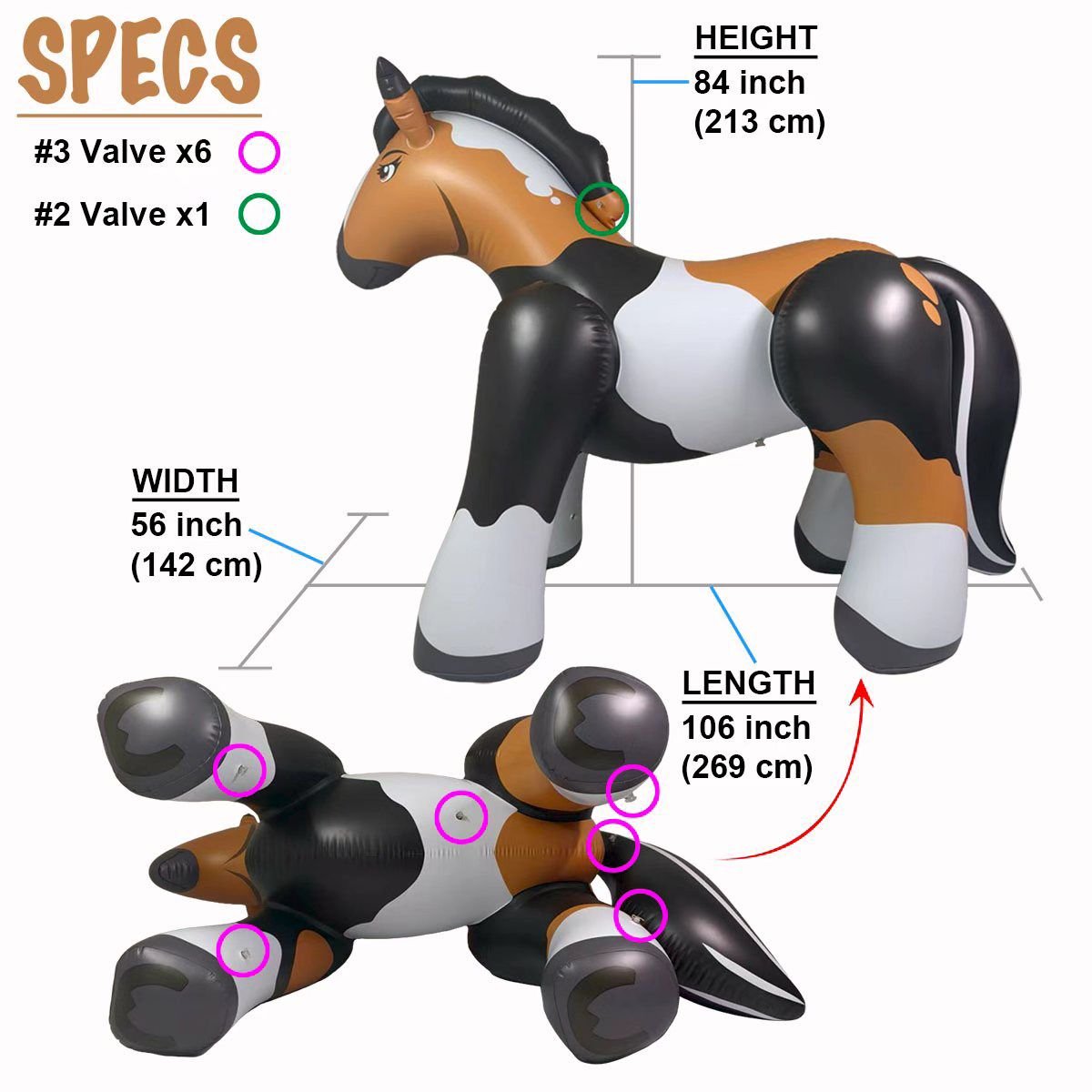 Vanner Horse - 84" Tall