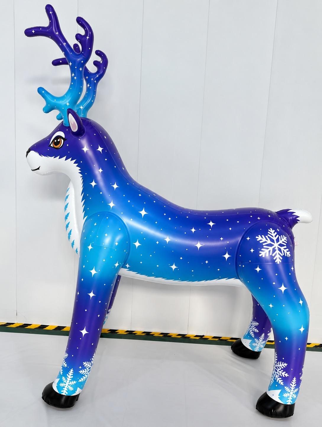 88” Tall Fantasy Deer Collection – Aurora the Rainbow Stag & Nyxaris the Starlight Deer
