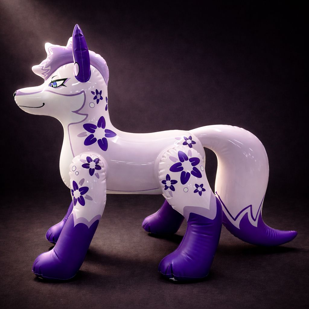 48” Inflatable Kitsune (Single-Tailed Fox) TPU material with Glossy Printing