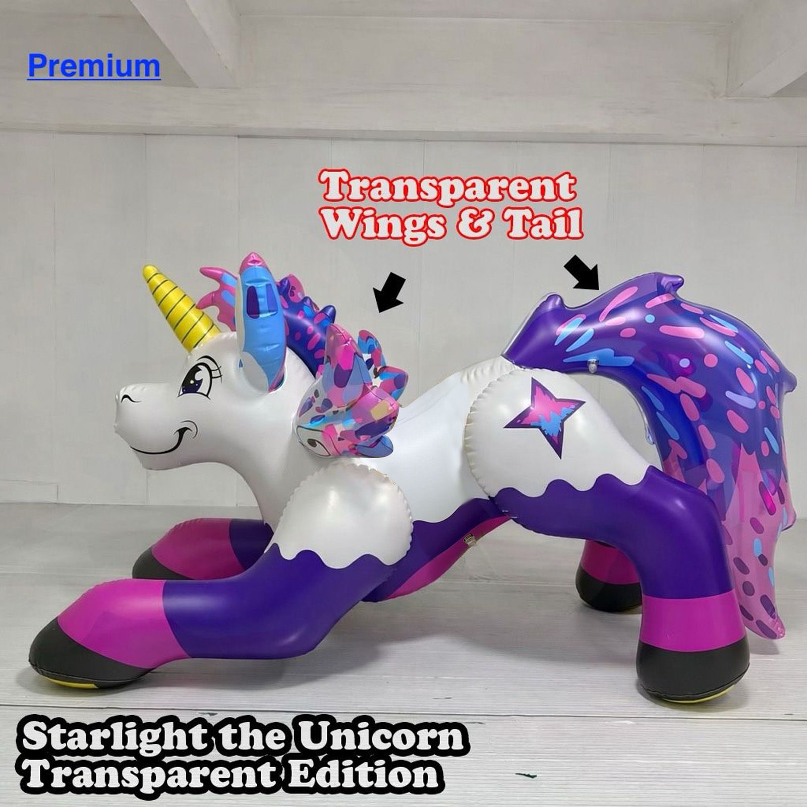 Starlight the Unicorn without Saddle Print - 84"/213cm Long