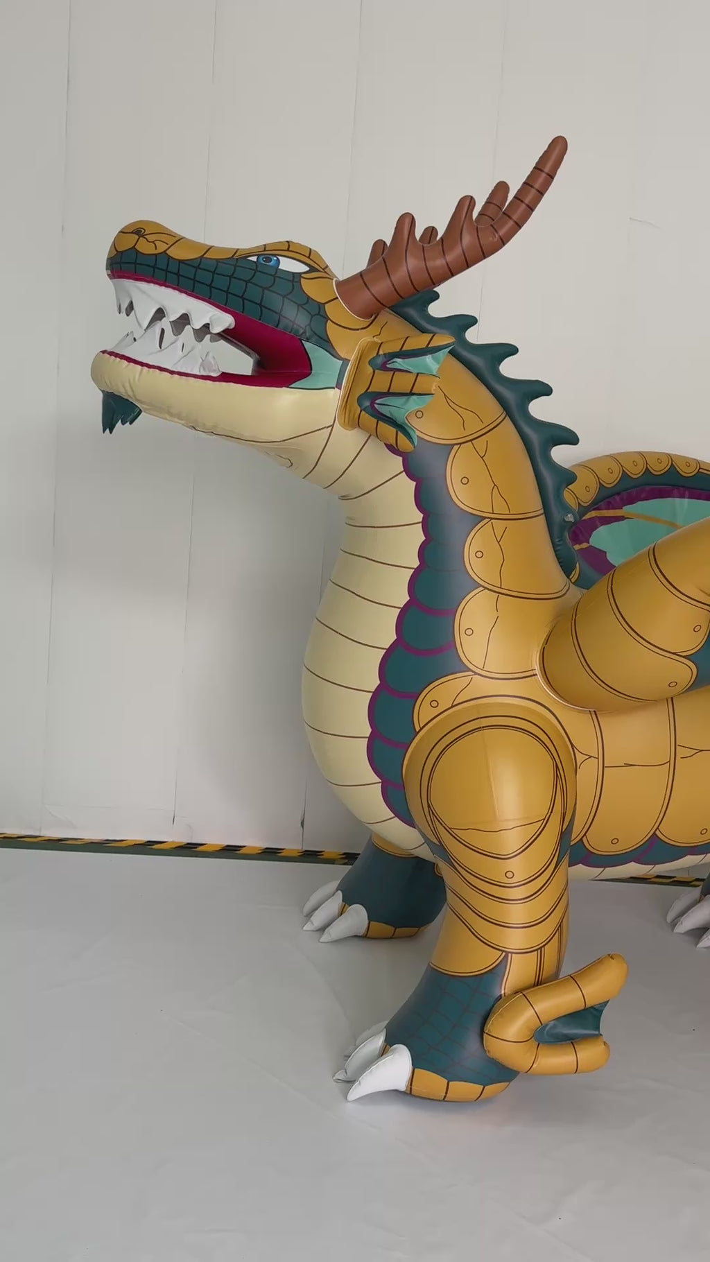 Kaelix the Dragon – 150” Giant Open-Mouth Standing Inflatable Dragon - PVC
