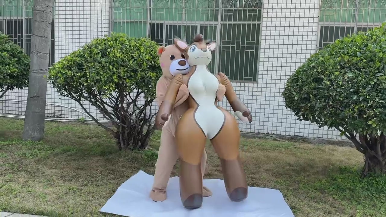 Inflatable Willow Brown Deer Character Video