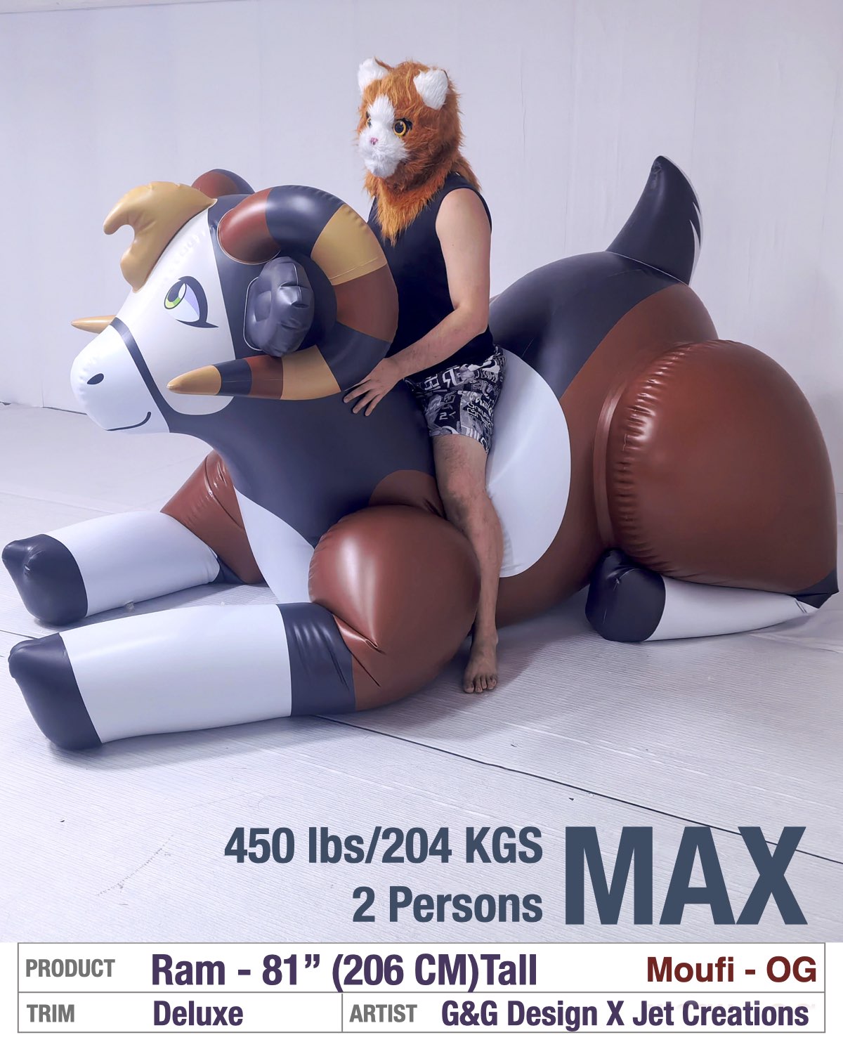 Moufi the Ram, and Friends - 81" Tall *TPU*